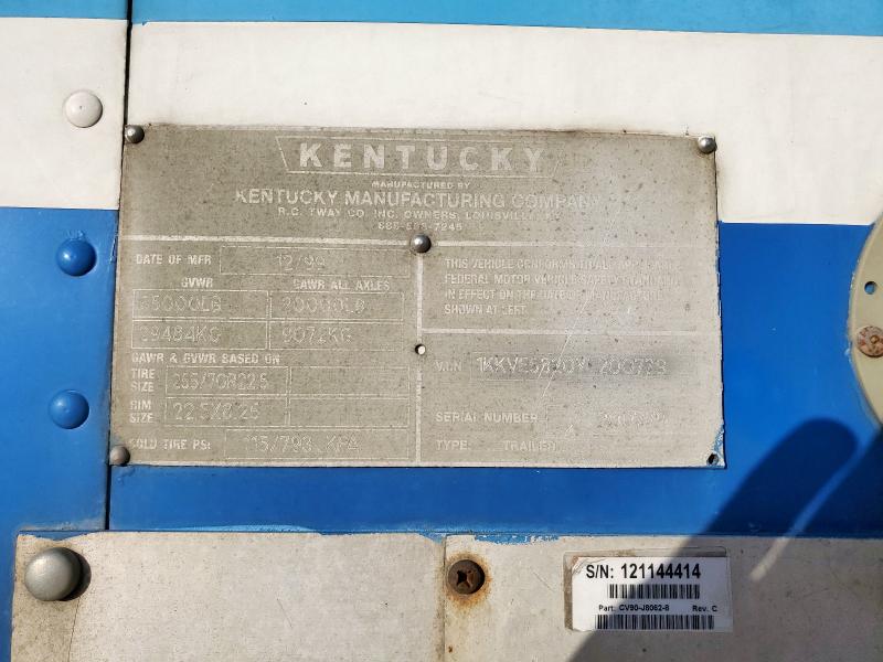 Продаж на аукціоні авто 2000 Kentucky Trailer, vin: 1KKVE5320YL200779, номер лоту: 65584775