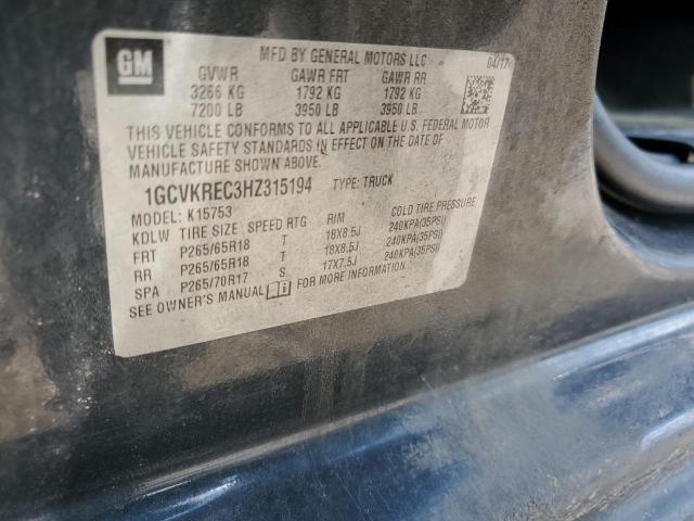 Aukcja sprzedaży 2017 Chevrolet Silverado, vin: 1GCVKREC3HZ315194, numer aukcji: 64461885