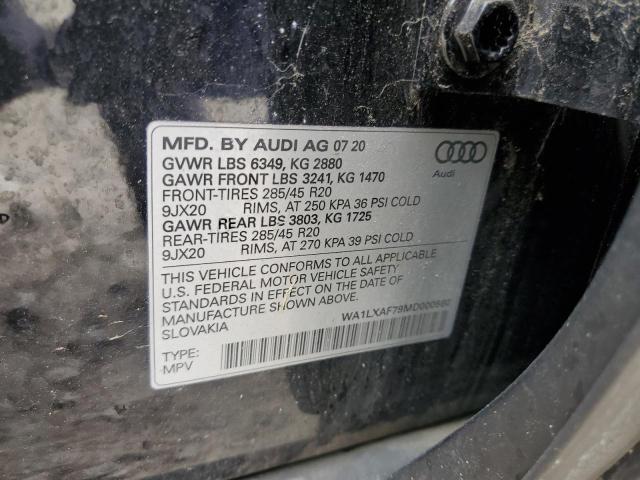 Продажа на аукционе авто 2021 Audi Q7, vin: WA1LXAF79MD000560, номер лота: 62670535