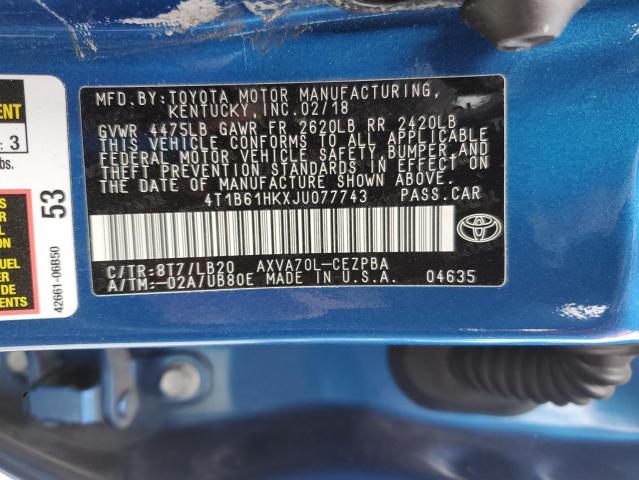 Продаж на аукціоні авто 2018 Toyota Camry Xse, vin: 4T1B61HKXJU077743, номер лоту: 62649165