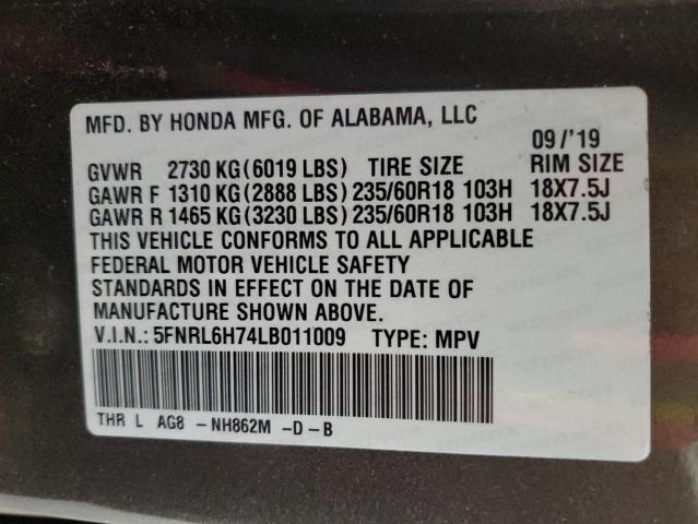 Продажа на аукционе авто 2020 Honda Odyssey Ex, vin: 5FNRL6H74LB011009, номер лота: 65740685
