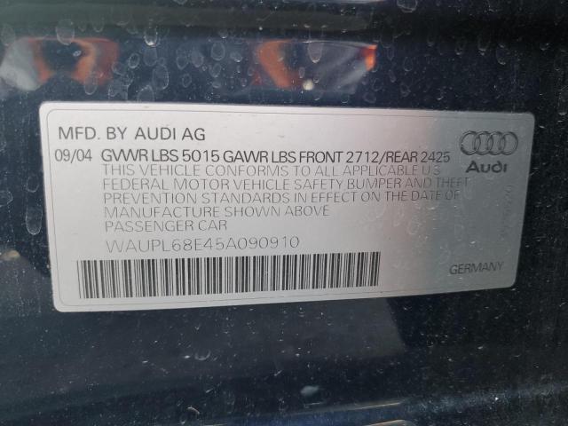 Продажа на аукционе авто 2005 Audi S4, vin: WAUPL68E45A090910, номер лота: 64619245