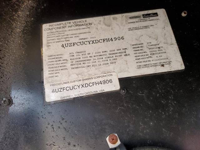 2013 Freightliner Chassis Xc მანქანა იყიდება აუქციონზე, vin: 4UZFCUCYXDCFH4906, აუქციონის ნომერი: 81165365