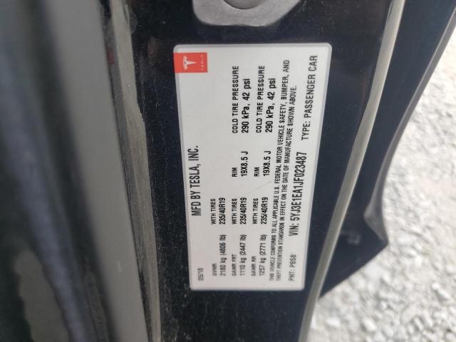 2018 Tesla Model 3 მანქანა იყიდება აუქციონზე, vin: 5YJ3E1EA1JF023487, აუქციონის ნომერი: 63067355