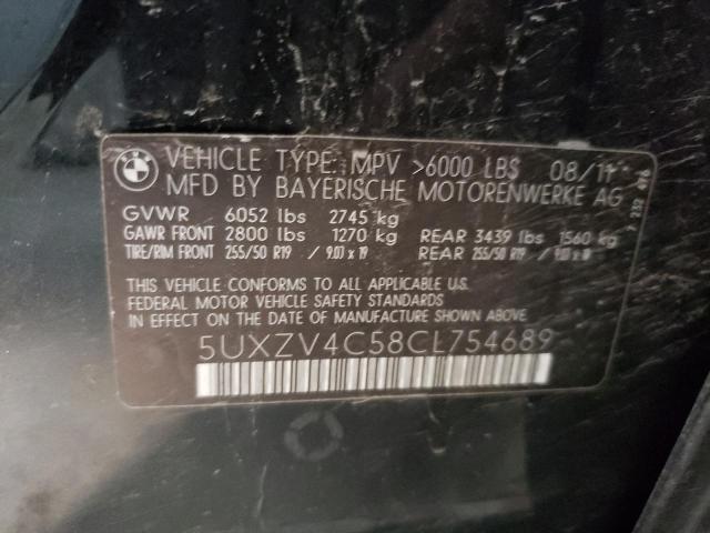 Auction sale of the 2012 Bmw X5 Xdrive3, vin: 5UXZV4C58CL754689, lot number: 63024635