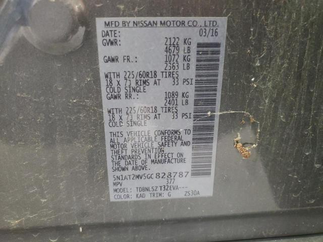 Продажа на аукционе авто 2016 Nissan Rogue, vin: 5N1AT2MV5GC828787, номер лота: 66167235