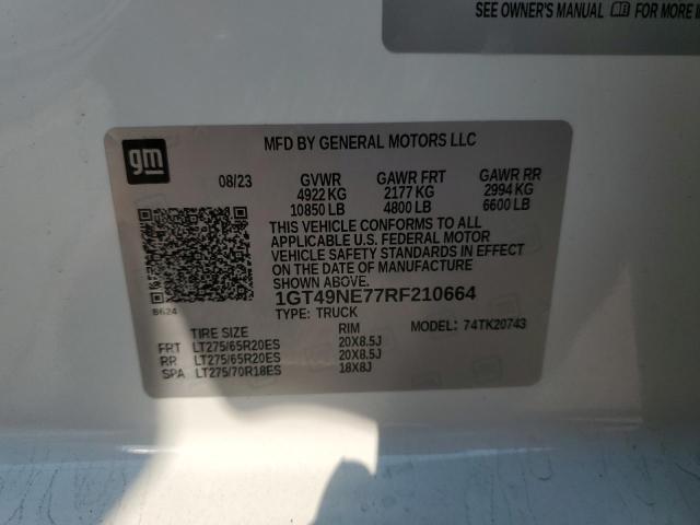 Продаж на аукціоні авто 2024 Gmc Sierra K25, vin: 1GT49NE77RF210664, номер лоту: 65167775