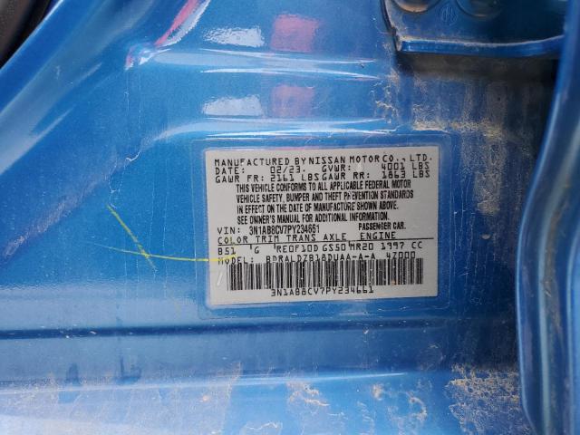 Aukcja sprzedaży 2023 Nissan Sentra, vin: 3N1AB8CV7PY234661, numer aukcji: 62546165