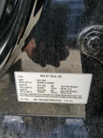 Продажа на аукционе авто 2024 Tesla Model Y, vin: 7SAYGDEF2RA310183, номер лота: 65417285