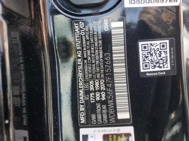 Aukcja sprzedaży 2007 Mercedes-benz Slk, vin: WDBWK56F47F157663, numer aukcji: 65689925