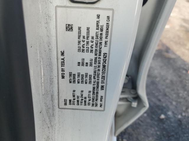64284835 :رقم المزاد ، 5YJ3E1EC5NF342429 vin ، 2022 Tesla Model 3 مزاد بيع