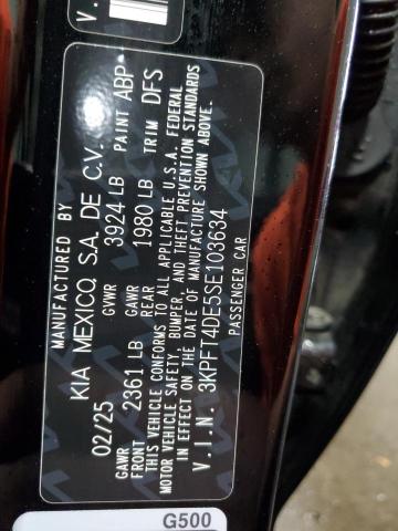 Aukcja sprzedaży 2025 Kia K4 Lx, vin: 3KPFT4DE5SE103634, numer aukcji: 65736365