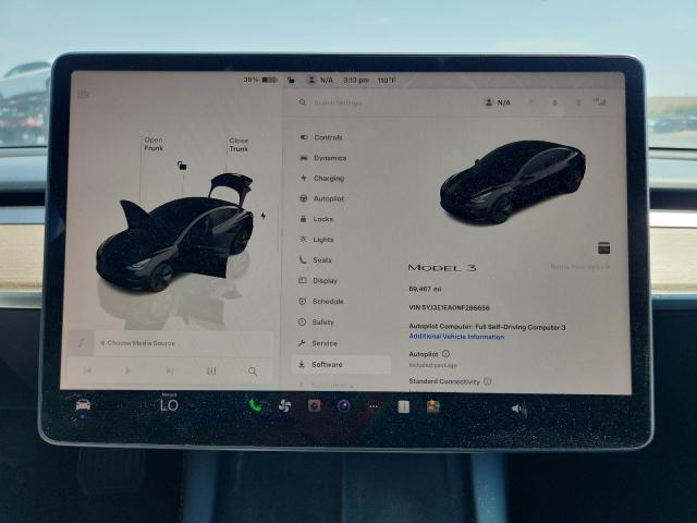 2022 Tesla Model 3 მანქანა იყიდება აუქციონზე, vin: 5YJ3E1EA0NF286656, აუქციონის ნომერი: 64900705