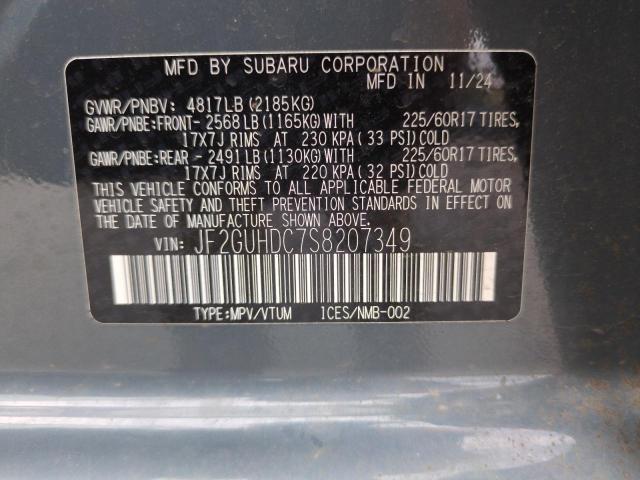 66198835 :رقم المزاد ، JF2GUHDC7S8207349 vin ، 2025 Subaru Crosstrek مزاد بيع