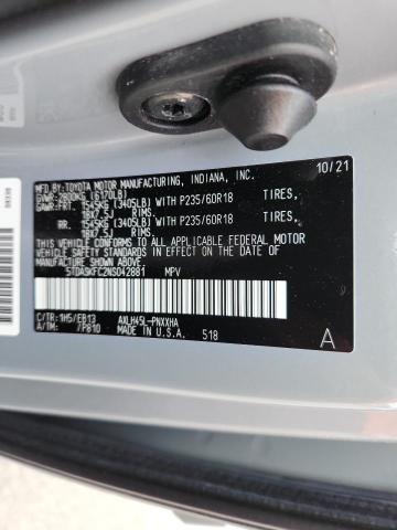 Aukcja sprzedaży 2022 Toyota Sienna, vin: 5TDASKFC2NS042881, numer aukcji: 62096415