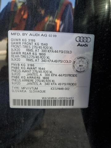 64454685 :رقم المزاد ، WA1AM64L49D034457 vin ، 2009 Audi Q7 مزاد بيع