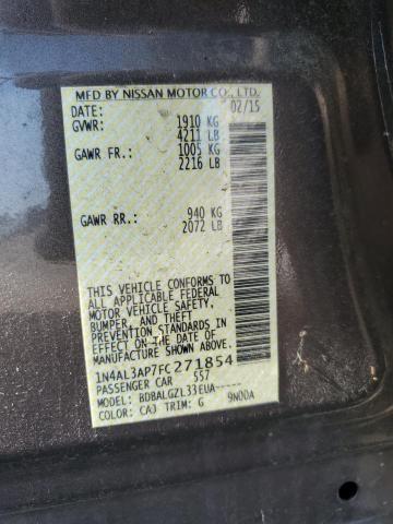 2015 Nissan Altima 2.5 მანქანა იყიდება აუქციონზე, vin: 1N4AL3AP7FC271854, აუქციონის ნომერი: 65347975