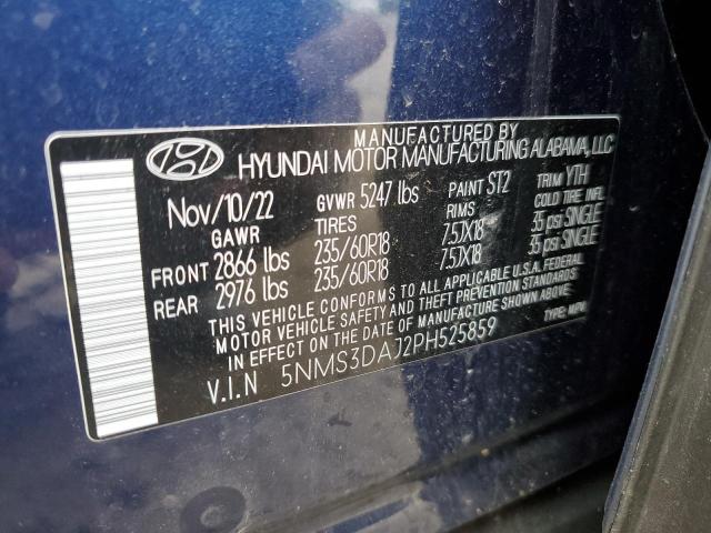 64018535 :رقم المزاد ، 5NMS3DAJ2PH525859 vin ، 2023 Hyundai Santa Fe مزاد بيع