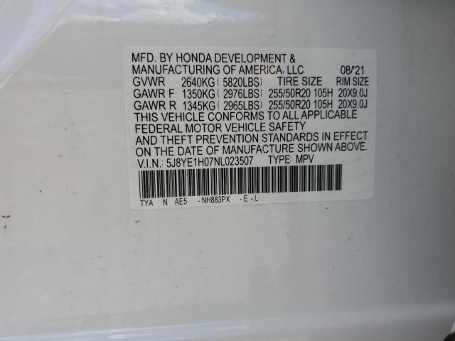 Продаж на аукціоні авто 2022 Acura Mdx A-spec, vin: 5J8YE1H07NL023507, номер лоту: 65011665