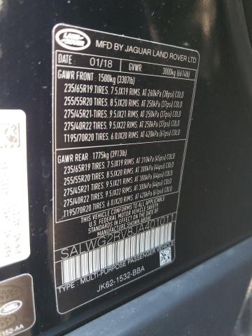 Aukcja sprzedaży 2018 Land Rover Range Rover Sport, vin: SALWG2RV8JA401011, numer aukcji: 63088355