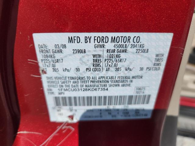 Aukcja sprzedaży 2008 Ford Escape Xlt, vin: 1FMCU03128KD67354, numer aukcji: 63735335