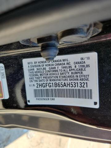 Aukcja sprzedaży 2010 Honda Civic Lx, vin: 2HGFG1B65AH531321, numer aukcji: 63320965