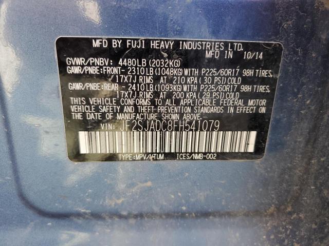 Aukcja sprzedaży 2015 Subaru Forester, vin: JF2SJADC8FH541079, numer aukcji: 66571375
