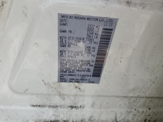 2014 Infiniti Qx60 Hybri მანქანა იყიდება აუქციონზე, vin: 5N1CL0MM0EC518094, აუქციონის ნომერი: 74266515