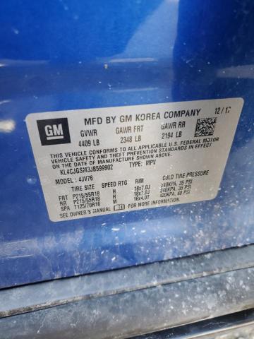 65281125 :رقم المزاد ، KL4CJGSM3JB599902 vin ، 2018 Buick Encore Ess مزاد بيع