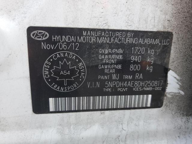 Aukcja sprzedaży 2013 Hyundai Elantra, vin: 5NPDH4AE8DH250817, numer aukcji: 66535225