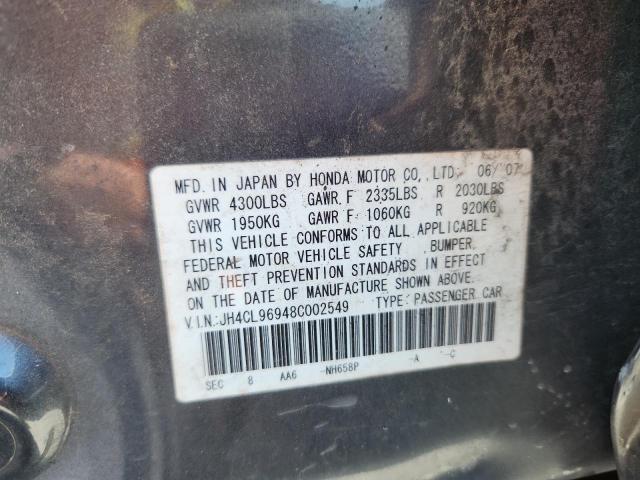 Продаж на аукціоні авто 2008 Acura Tsx, vin: JH4CL96948C002549, номер лоту: 64015885