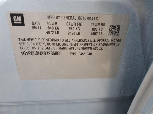 Продажа на аукционе авто 2011 Chevrolet Cruze, vin: 1G1PC5SH3B7286855, номер лота: 64322075