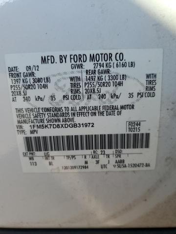 Aukcja sprzedaży 2013 Ford Explorer, vin: 1FM5K7D8XDGB31972, numer aukcji: 66132975