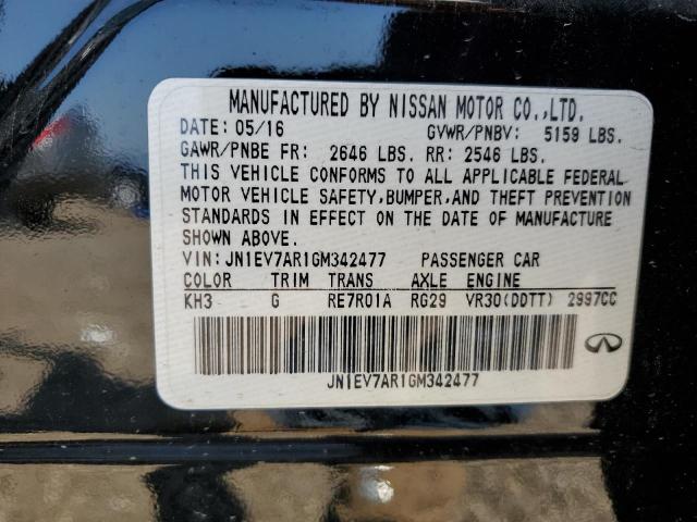 2016 Infiniti Q50 Premiu მანქანა იყიდება აუქციონზე, vin: JN1EV7AR1GM342477, აუქციონის ნომერი: 65437925