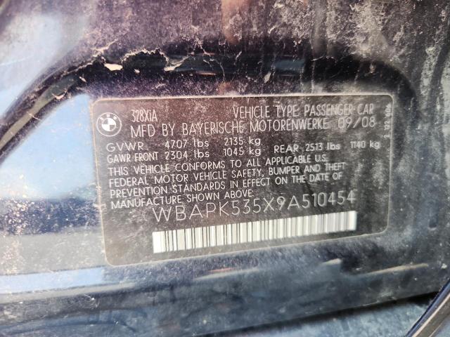 63844085 :رقم المزاد ، WBAPK535X9A510454 vin ، 2009 Bmw 328 مزاد بيع