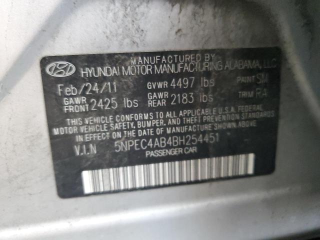 67079715 :رقم المزاد ، 5NPEC4AB4BH254451 vin ، 2011 Hyundai Sonata Se مزاد بيع
