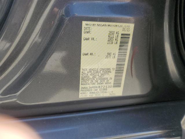 2015 Nissan Altima მანქანა იყიდება აუქციონზე, vin: 1N4AL3AP0FN872530, აუქციონის ნომერი: 66726505