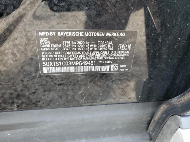 Aukcja sprzedaży 2021 Bmw X3, vin: 5UXTS1C03M9G49481, numer aukcji: 62649195