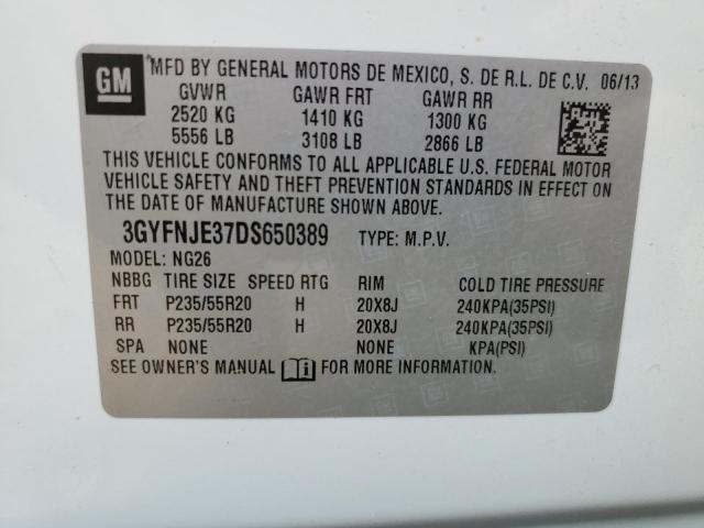 66480985 :رقم المزاد ، 3GYFNJE37DS650389 vin ، 2013 Cadillac Srx Premium Collection مزاد بيع