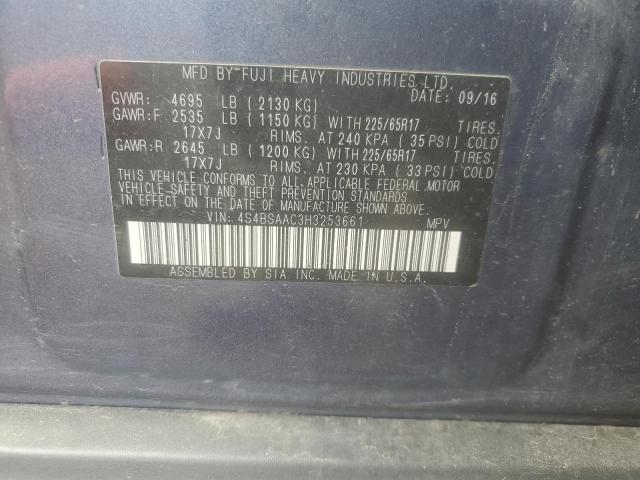 Продаж на аукціоні авто 2017 Subaru Outback 2., vin: 4S4BSAAC3H3253661, номер лоту: 65585295