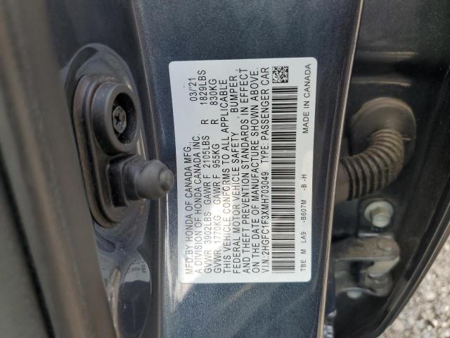64000965 :رقم المزاد ، 2HGFC1F3XMH703049 vin ، 2021 Honda Civic Ex مزاد بيع