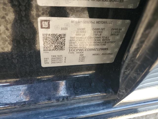 Auction sale of the 2021 Chevrolet Silverado, vin: 1GCPWCED8MZ129695, lot number: 66341655