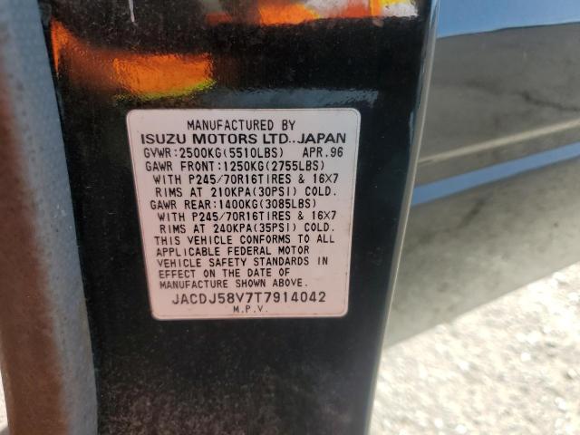 Aukcja sprzedaży 1996 Isuzu Trooper S, vin: JACDJ58V7T7914042, numer aukcji: 64695675