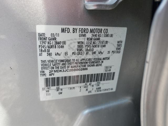 Продажа на аукционе авто 2011 Ford Edge, vin: 2FMDK3JC2BBB02886, номер лота: 65201975