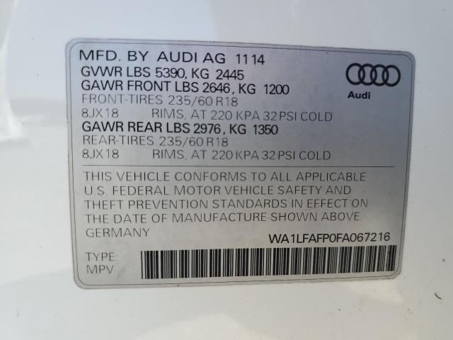Aukcja sprzedaży 2015 Audi Q5 Premium Plus, vin: WA1LFAFP0FA067216, numer aukcji: 65592215