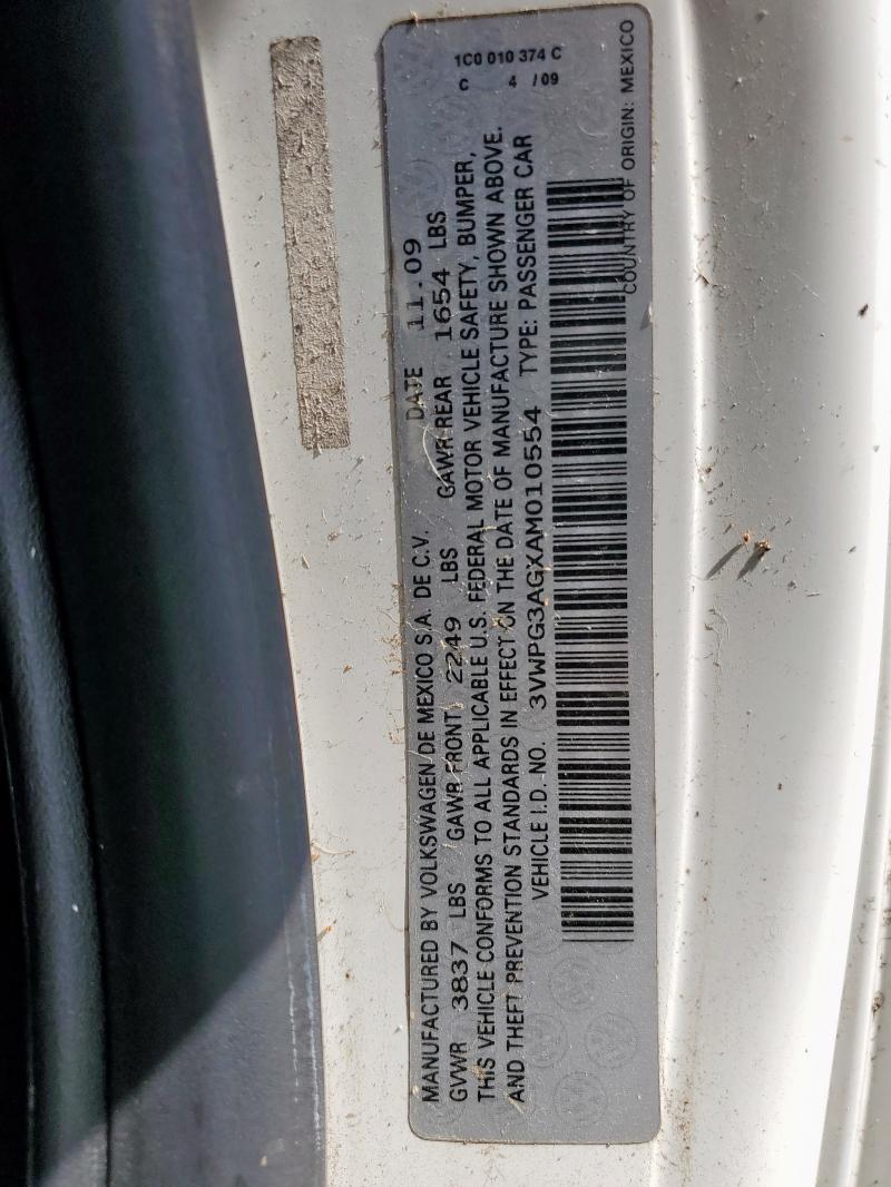 Продажа на аукционе авто 2010 Volkswagen New Beetle, vin: 3VWPG3AGXAM010554, номер лота: 65649965