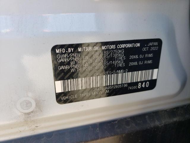 2023 Mitsubishi Outlander მანქანა იყიდება აუქციონზე, vin: JA4T5UA95PZ605196, აუქციონის ნომერი: 62862765