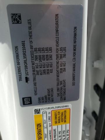 65266225 :رقم المزاد ، 1GYS9GRL3SR210461 vin ، 2025 Cadillac Escalade مزاد بيع