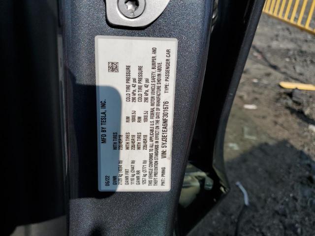 2022 Tesla Model 3 მანქანა იყიდება აუქციონზე, vin: 5YJ3E1EA6NF301676, აუქციონის ნომერი: 64578425