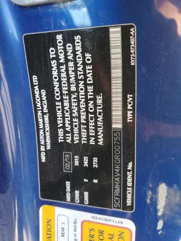 Продажа на аукционе авто 2019 Aston Martin Dbs Superl, vin: SCFRMHAV4KGR00755, номер лота: 65744175